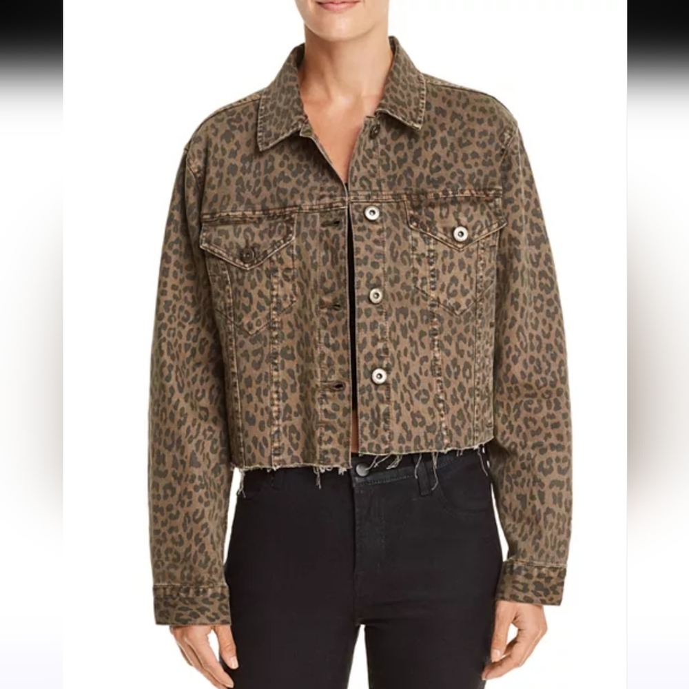 Leopard Print Cropped Jacket - Picture 2 of 8